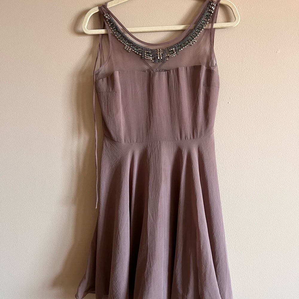 Light plum a-line dress